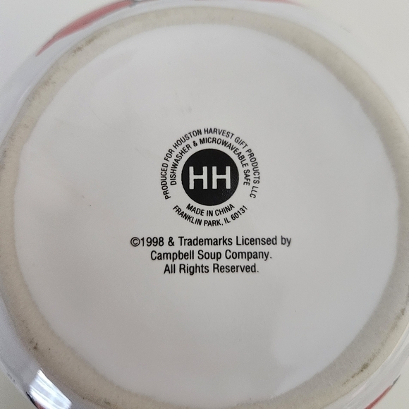 Vintage 1998 Campbell's Soup Bowl / Mug - Front and Back view of Houston Harvest - Picture 6 of 6